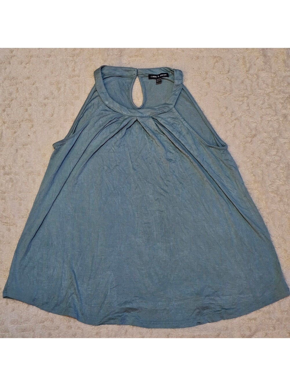Cable & Gauge Blue Halter Tank Top M